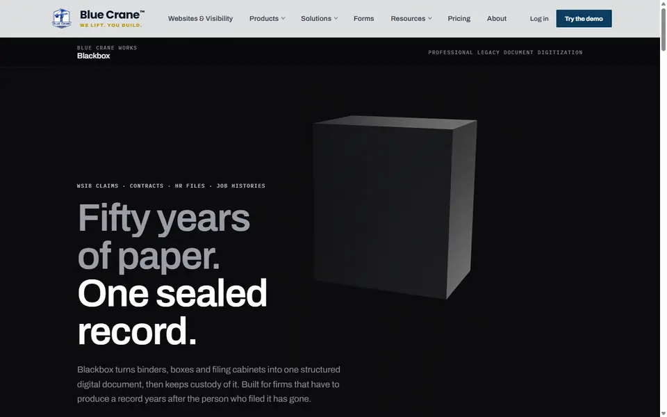 Blackbox on a desktop screen
